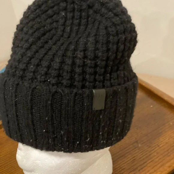 All Saints Charcoal Ribbed Beanie - Picture 6 of 6